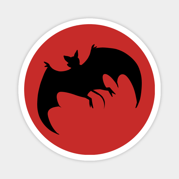 Black Bat Silhouette Magnet by saradaboru